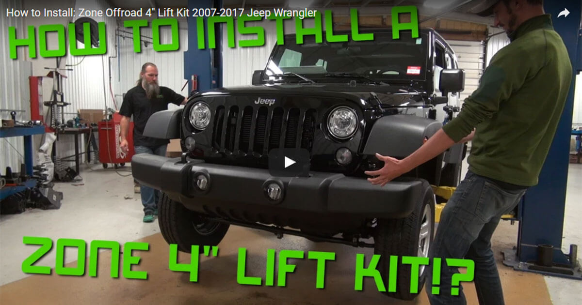 How to Install: Zone Offroad 4" Lift Kit 2007-2017 Jeep Wrangler